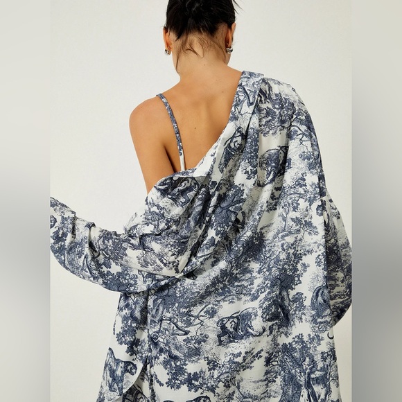 Floral Print Three Piece Short Set - Picture 2 of 8